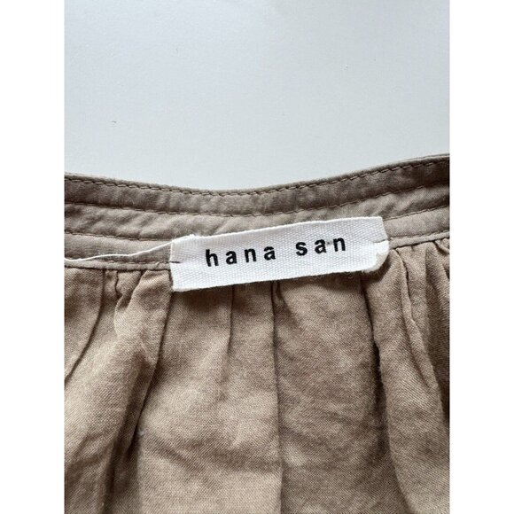 HANA SAN Ornella Olive Green Cotton Voile Eyelet Tunic Blouse, Size 38/S - Picture 13 of 16